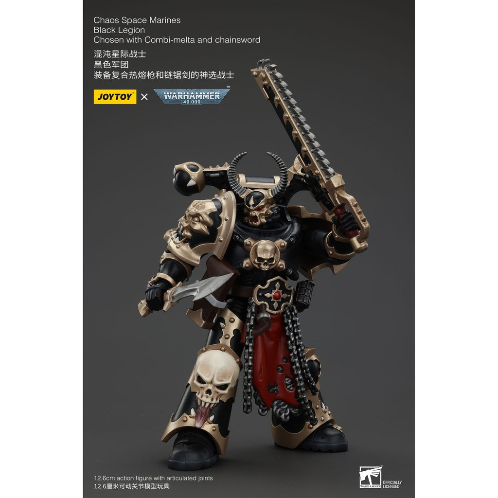 Produktbild Warhammer 40k Actionfigur Chaos Space Marines Black Legion Chosen med Combi-melta och Chainsword 20 cm