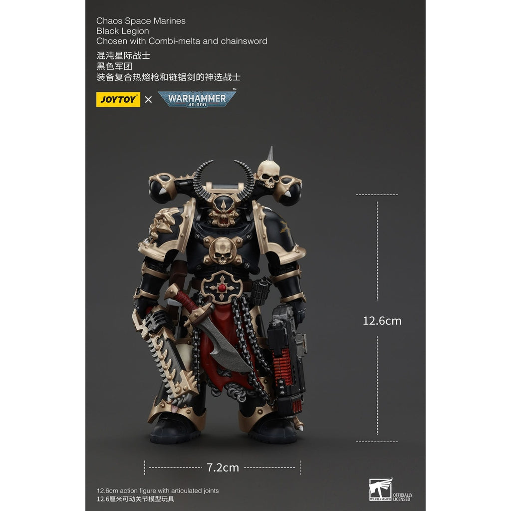 Produktbild Warhammer 40k Actionfigur Chaos Space Marines Black Legion Chosen med Combi-melta och Chainsword 20 cm