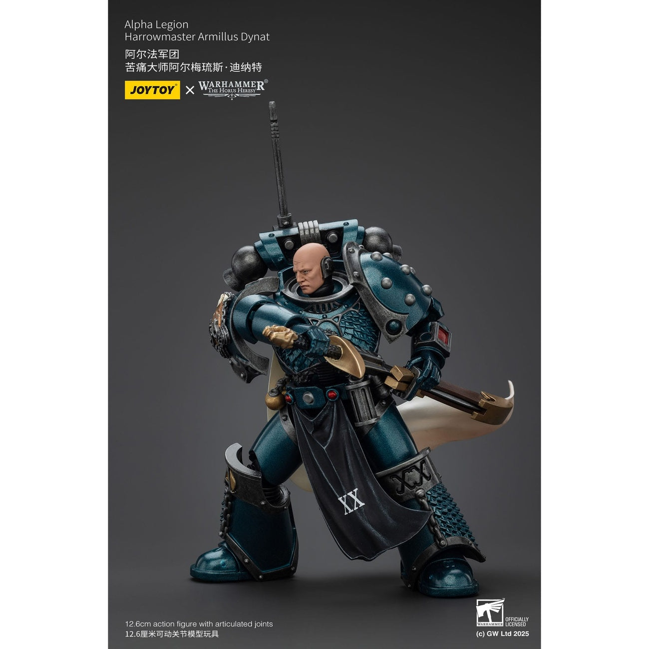 Produktbild Warhammer The Horus Heresy actionfigur Alpha Legion Harrowmaster Armillus Dynat 20 cm