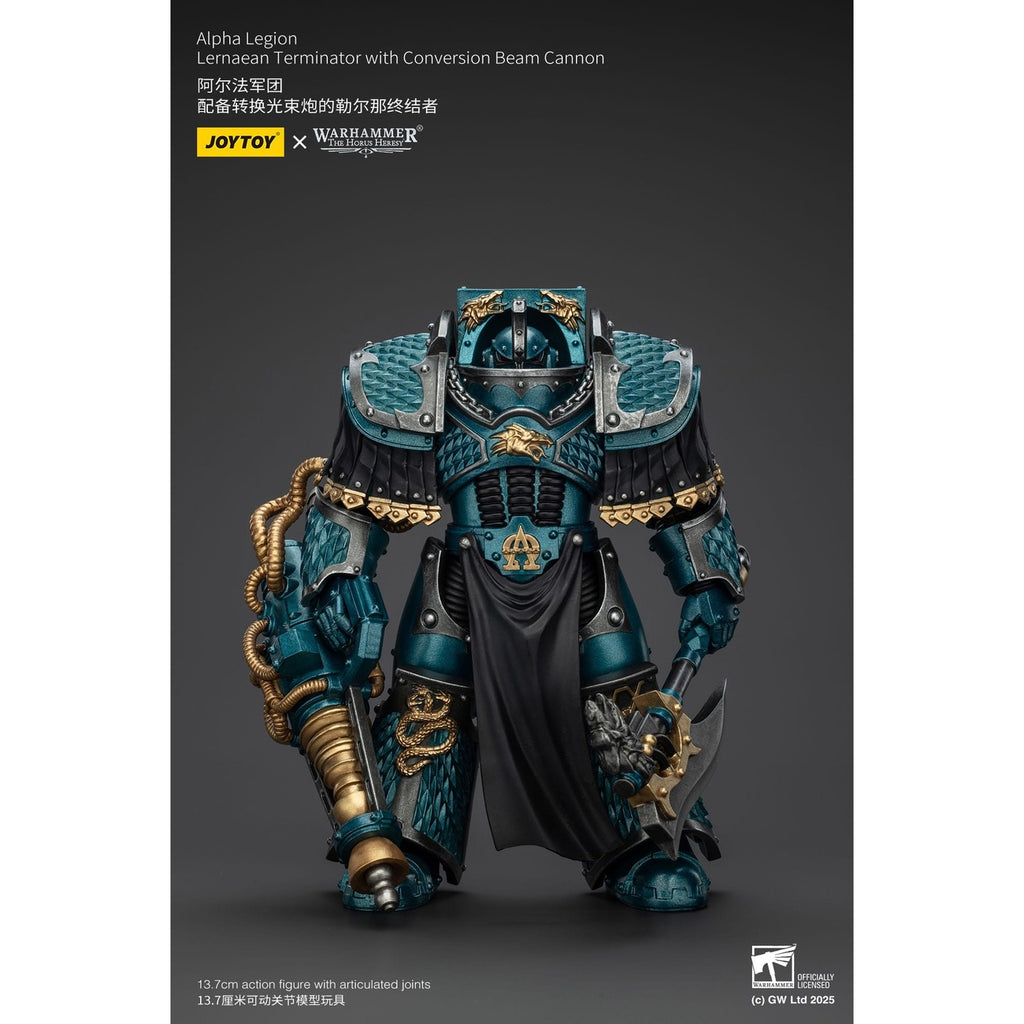 Produktbild Warhammer The Horus Heresy actionfigur Alpha Legion Lernaean Terminator med Conversion Beam Cannon 20 cm