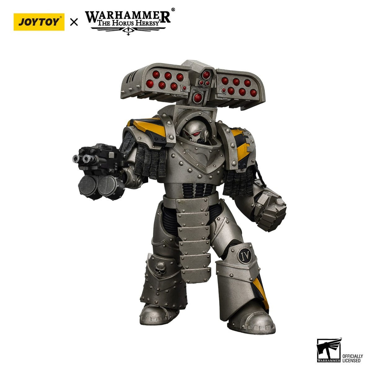 Produktbild Warhammer The Horus Heresy actionfigur 1/18 Iron Warriors Tyrant Siege Master Terminator med raketkastare 14 cm