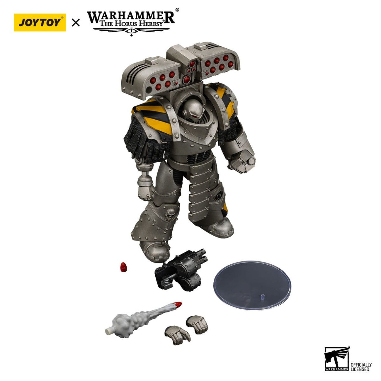 Produktbild Warhammer The Horus Heresy actionfigur 1/18 Iron Warriors Tyrant Siege Master Terminator med raketkastare 14 cm