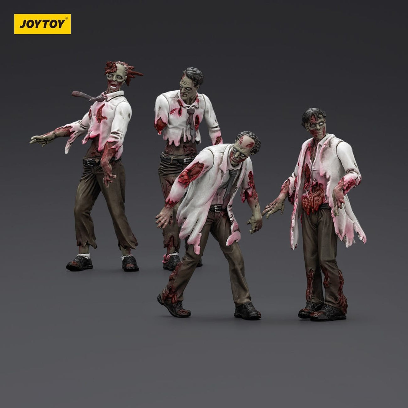 Produktbild Zombie Dark Source actionfigurer 4-pack Scientists (Male) 8 cm