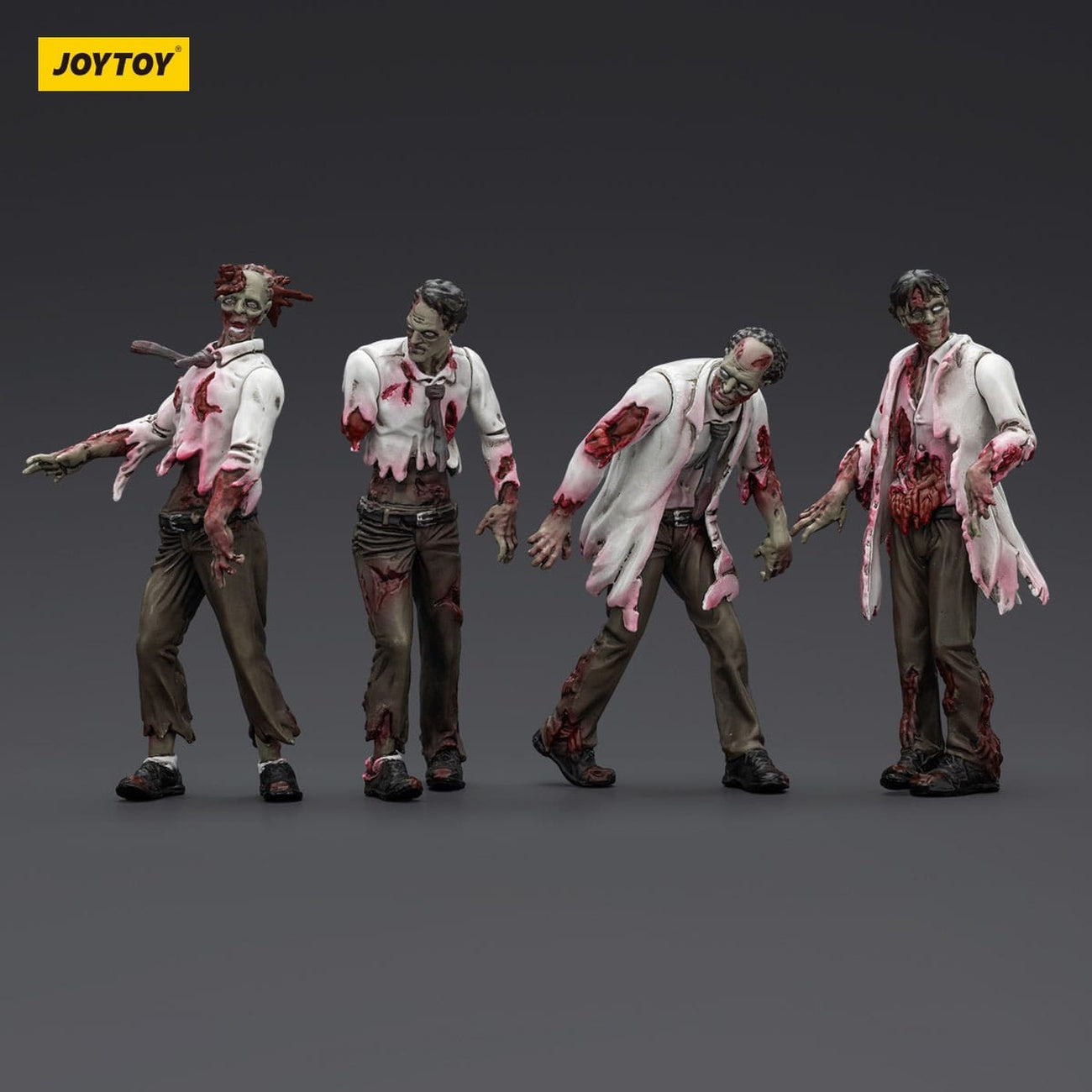 Produktbild Zombie Dark Source actionfigurer 4-pack Scientists (Male) 8 cm