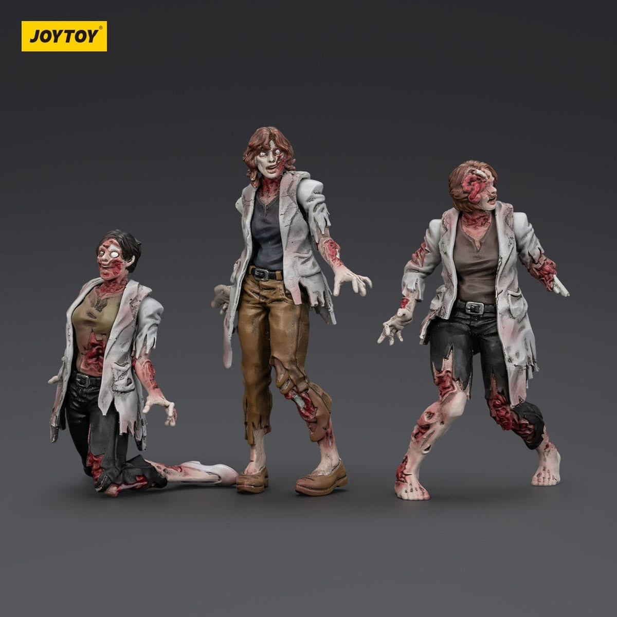 Produktbild Zombie Dark Source Actionfigurer 3-pack Scientists (Female) 8 cm