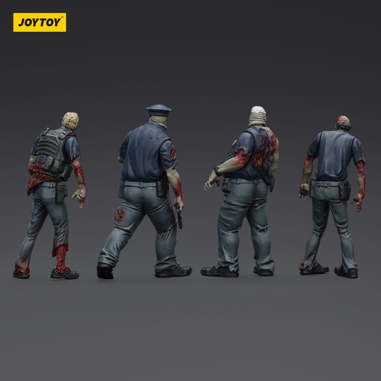 Produktbild Zombie Dark Source actionfigurer 4-pack Police (Male) 8 cm