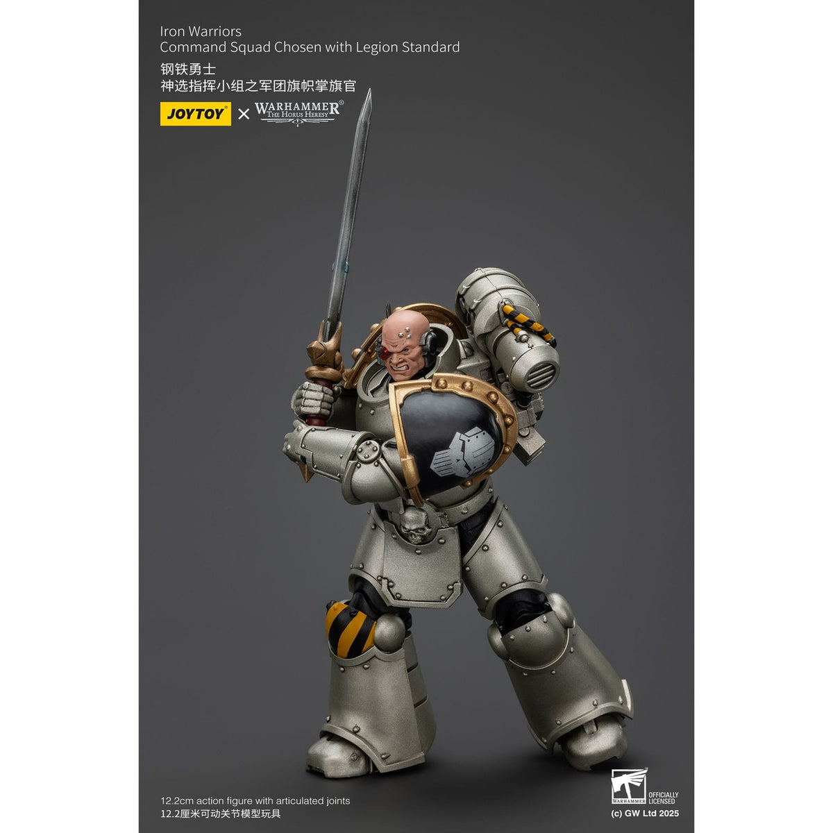 Produktbild Warhammer The Horus Heresy Actionfigur 1/18 Iron Warriors Command Squad Chosen med Legion Standard 12 cm