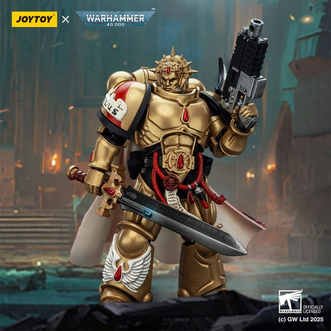 Produktbild Warhammer 40,000: Combat Patrol Blood Angels actionfigur Captain with Heavy Bolt Pistol & Power Sword 20 cm