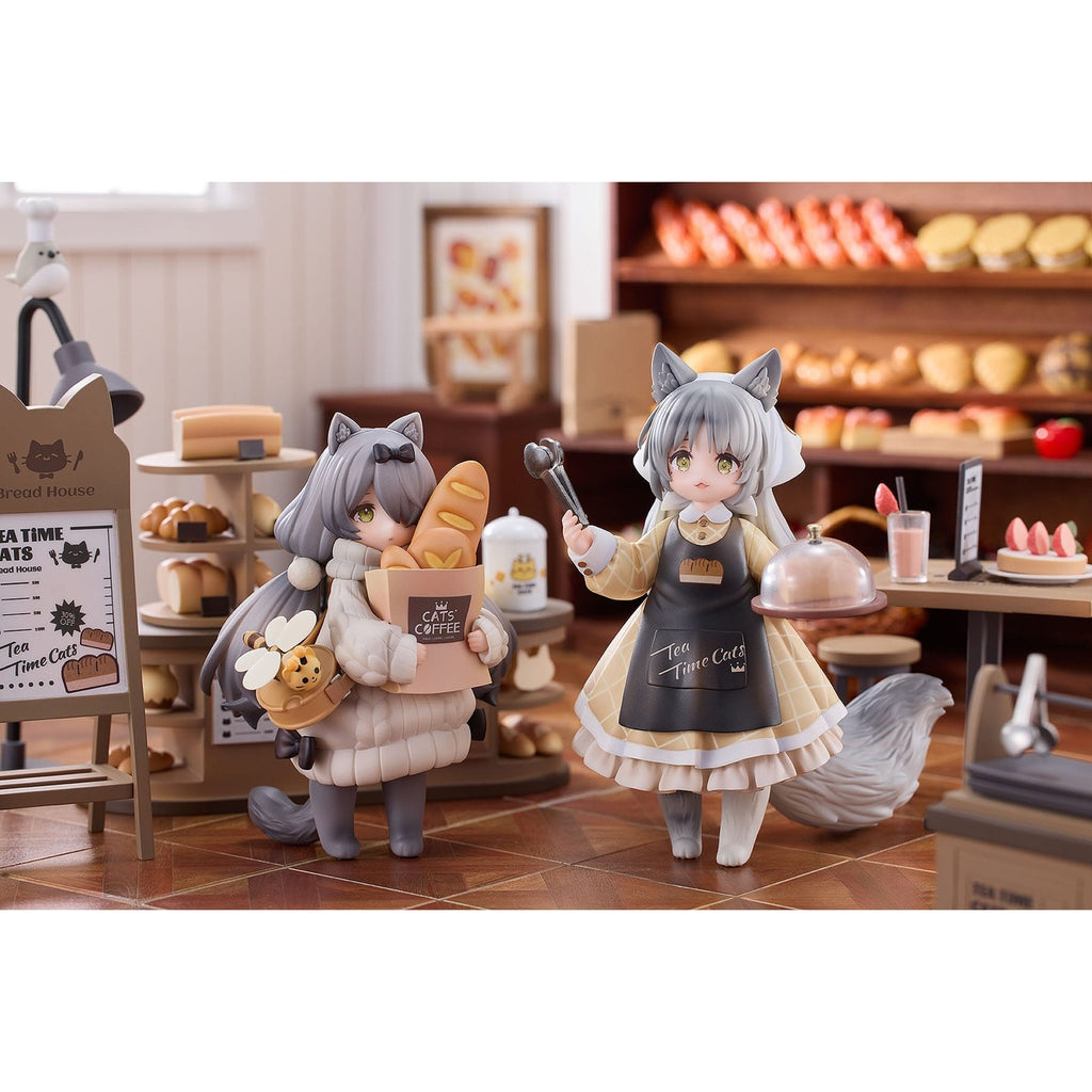 Produktbild Decorated Life Collection PVC-staty Ett Tea Time Cats - Cat Town Bakery Staff & Customer Set 12 cm