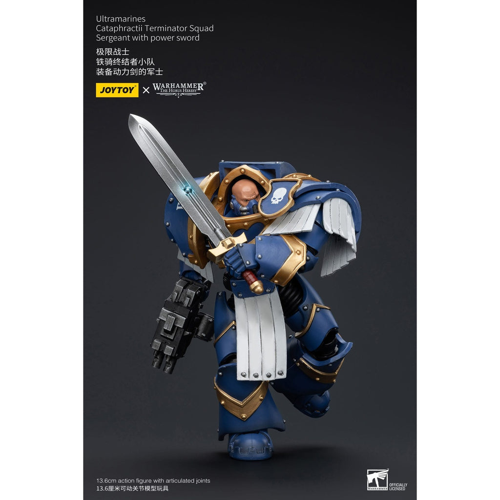 Produktbild Warhammer The Horus Heresy Actionfigur 1/18 Ultramarines Cataphractii Terminator Squad Sergeant with Power Sword 14 cm