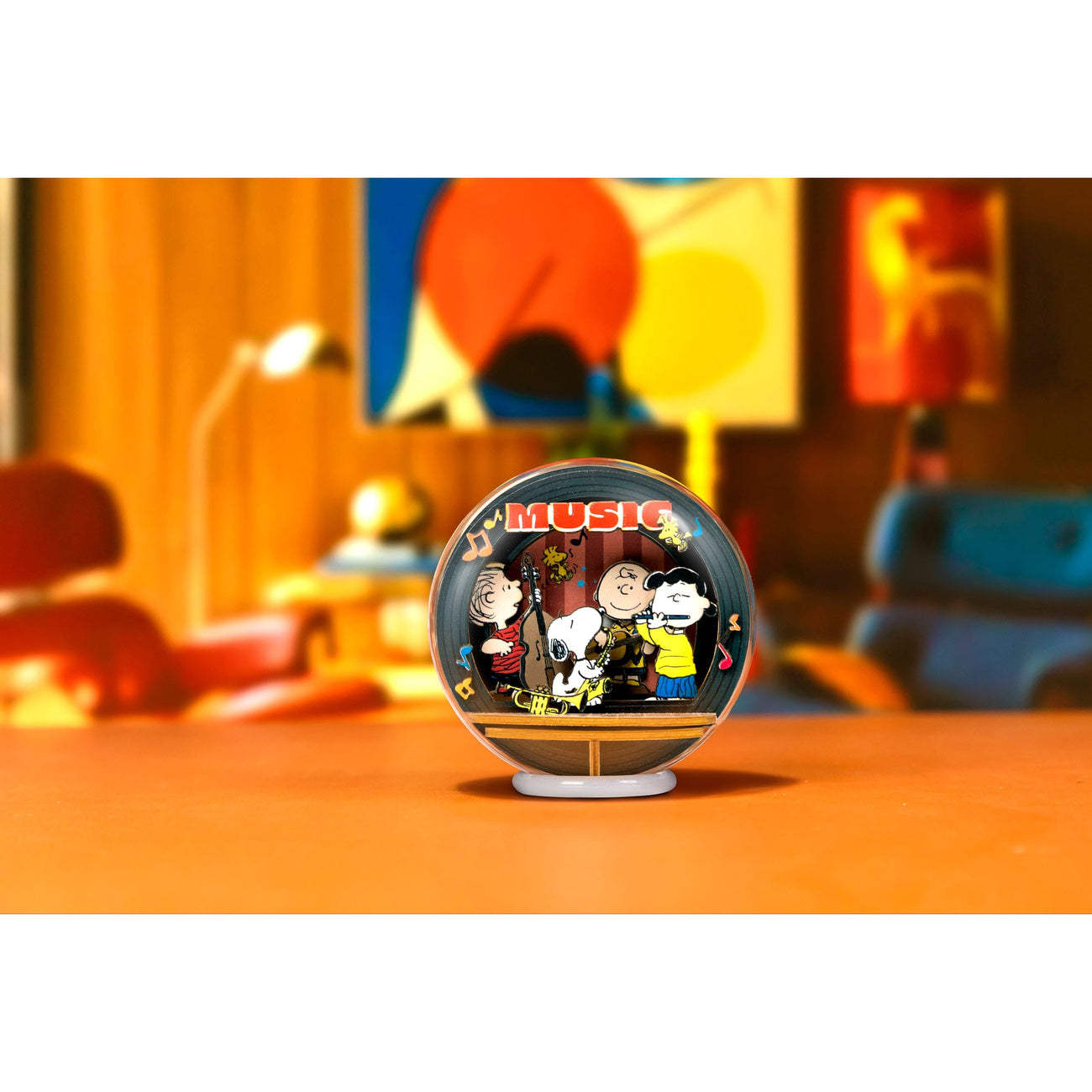 Produktbild Peanuts Puremind Byggsats Wooden Theater Globe Night of Music