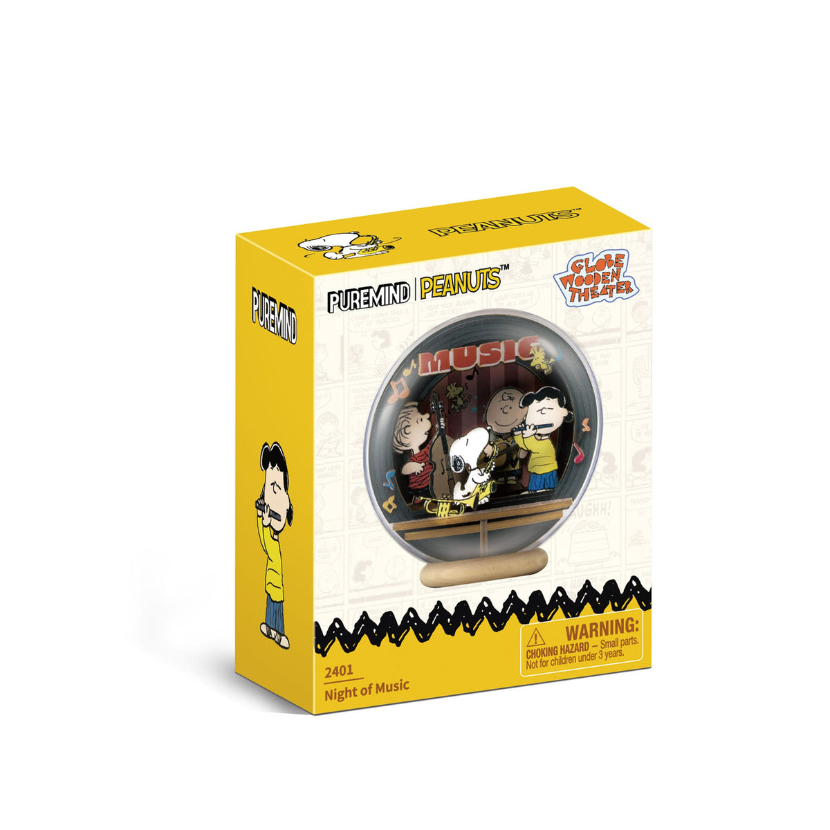 Produktbild Peanuts Puremind Byggsats Wooden Theater Globe Night of Music