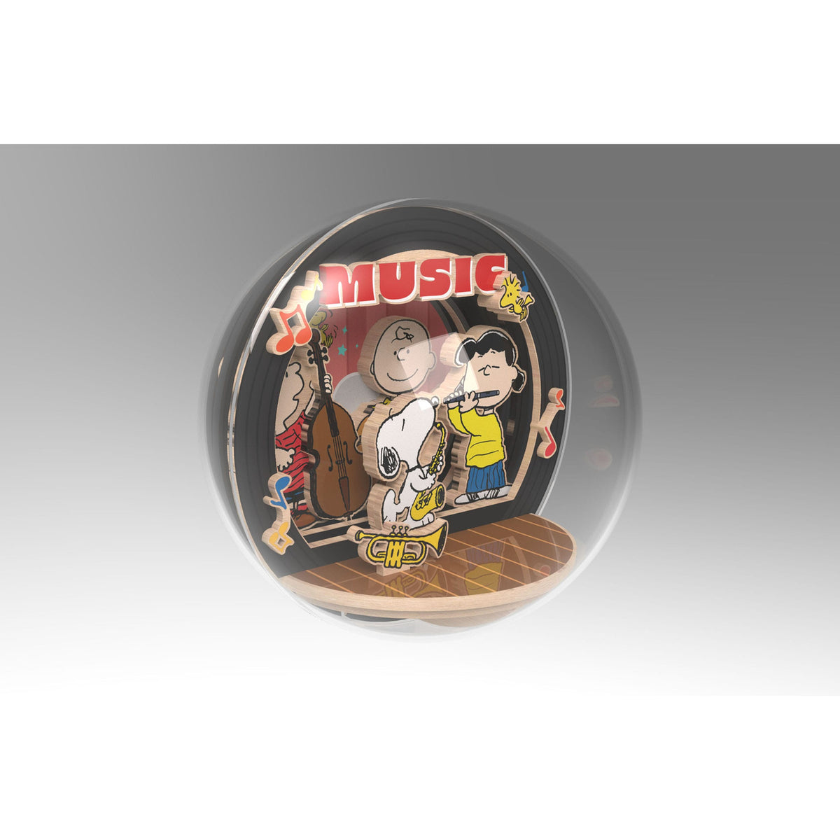 Produktbild Peanuts Puremind Byggsats Wooden Theater Globe Night of Music
