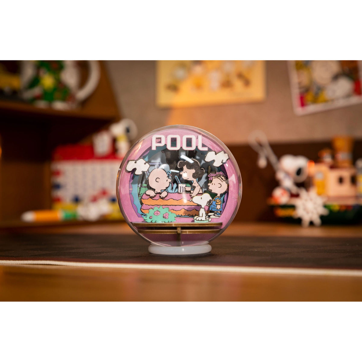 Produktbild The Peanuts Puremind Byggsats Wooden Theater Globe Cool Pool