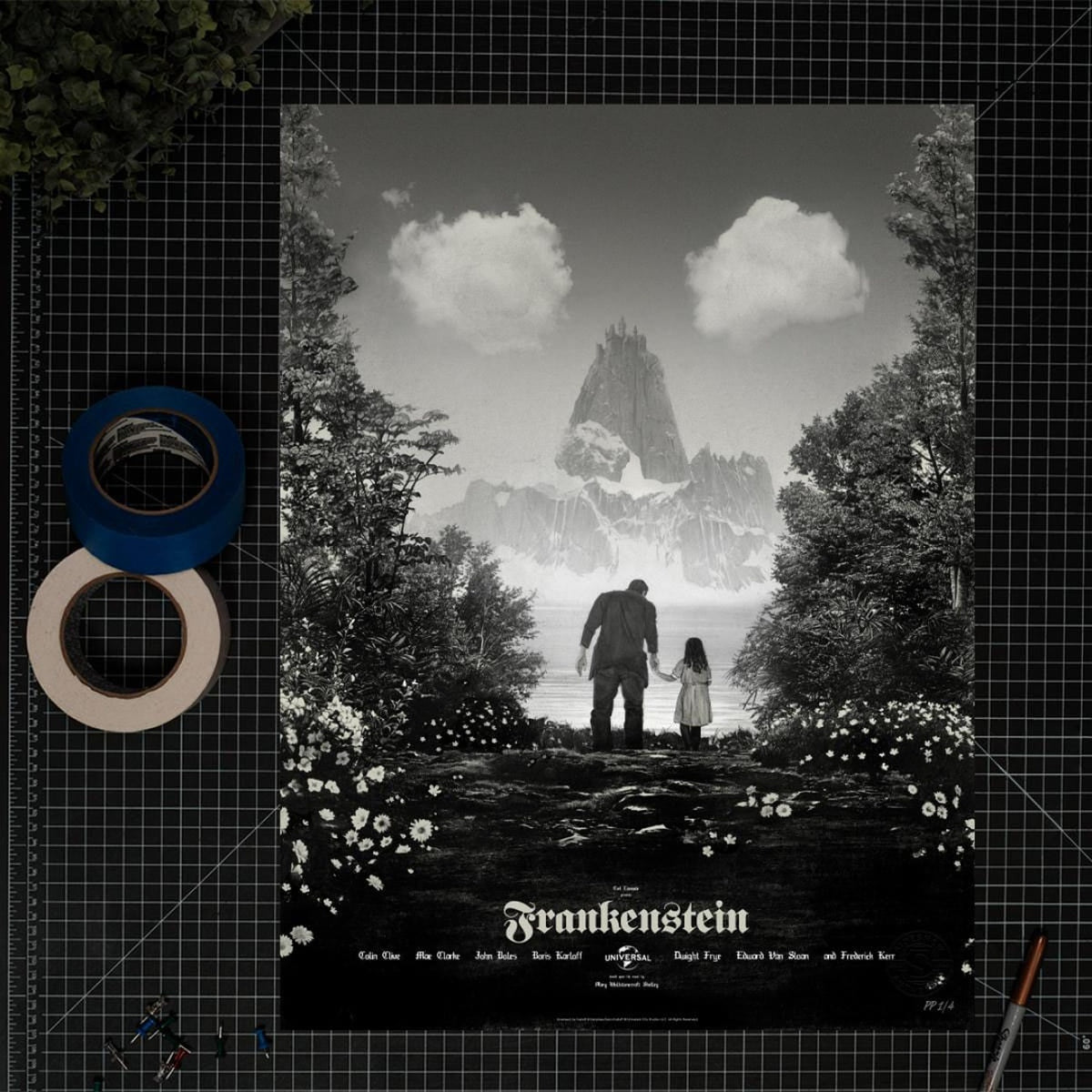Produktbild Frankenstein konsttryck Frankenstein by Greg Ruth 61 x 46 cm – utan ram