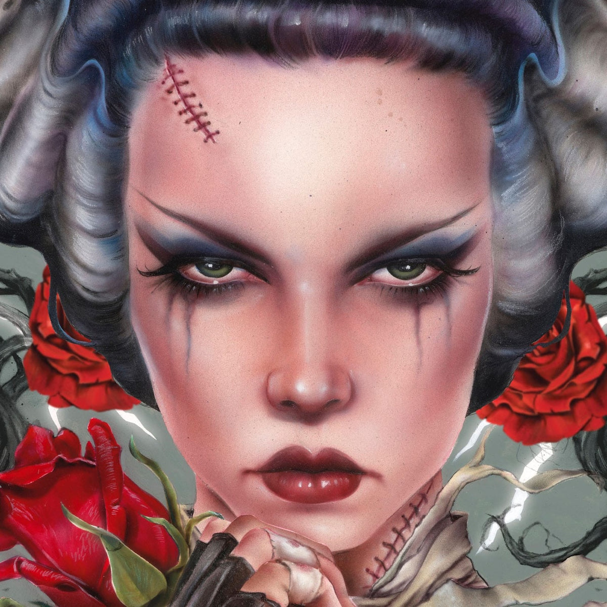 Produktbild Frankensteins brud konsttryck Bride Afterlife by Brian M. Viveros 61 x 41 cm – utan ram