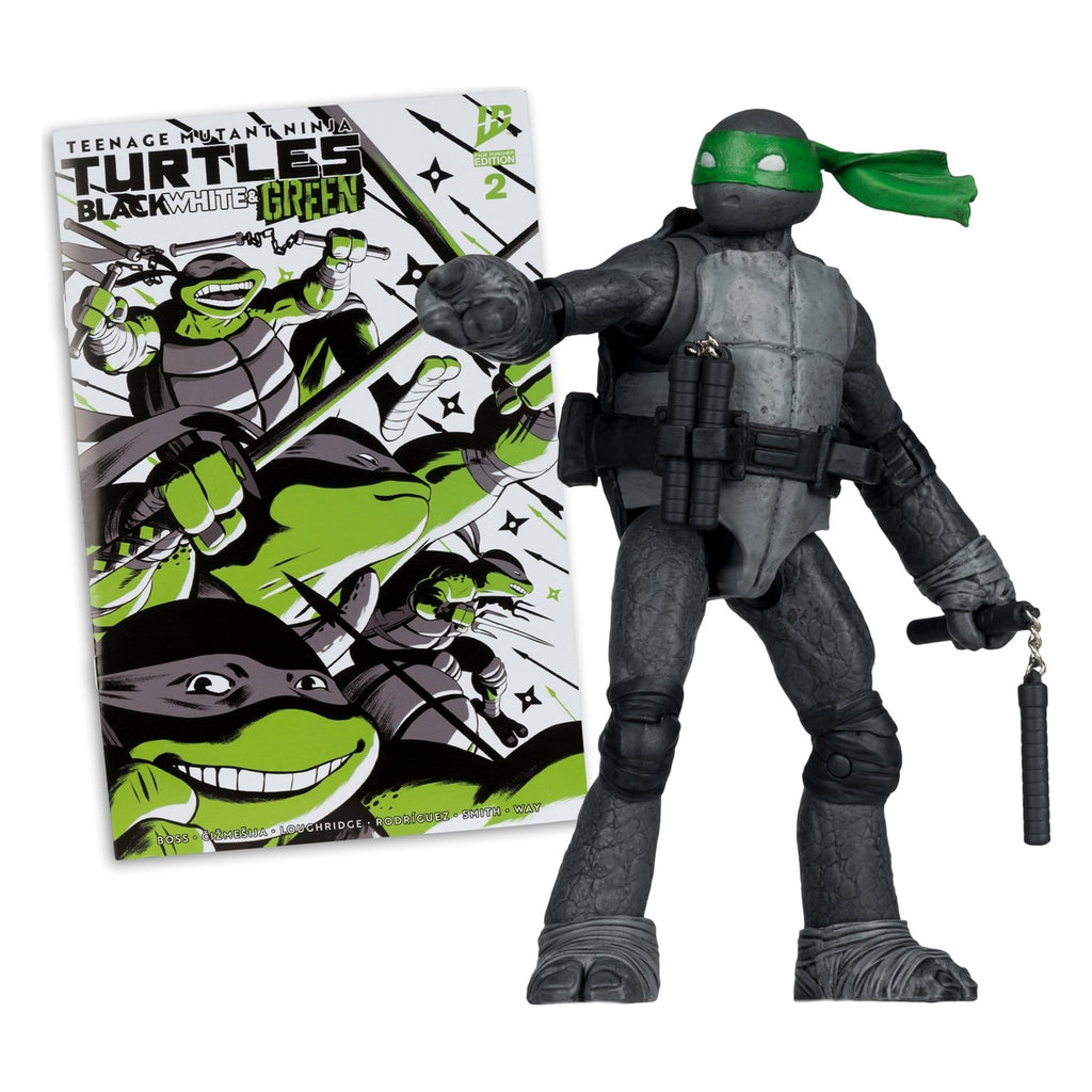 Produktbild Teenage Mutant Ninja Turtles Page Punchers actionfigur Michelangelo (Black White & Green) (Red Platinum Edition) 13 cm