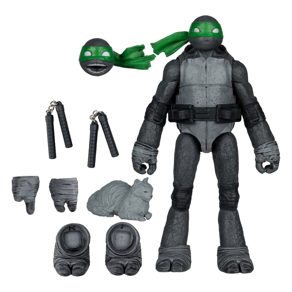 Produktbild Teenage Mutant Ninja Turtles Page Punchers actionfigur Michelangelo (Black White & Green) (Red Platinum Edition) 13 cm