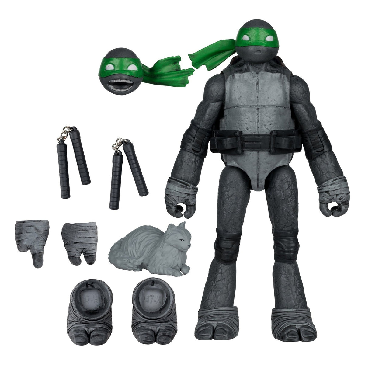 Produktbild Teenage Mutant Ninja Turtles Page Punchers actionfigur Michelangelo (Black White & Green) (Red Platinum Edition) 13 cm