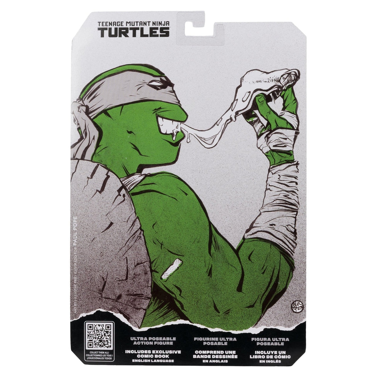 Produktbild Teenage Mutant Ninja Turtles Page Punchers actionfigur Michelangelo (Black White & Green) (Red Platinum Edition) 13 cm