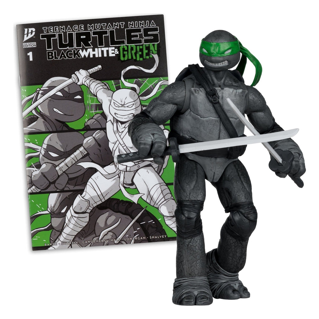Produktbild Teenage Mutant Ninja Turtles Page Punchers actionfigur Leonardo (Black White & Green) (Red Platinum Edition) 13 cm