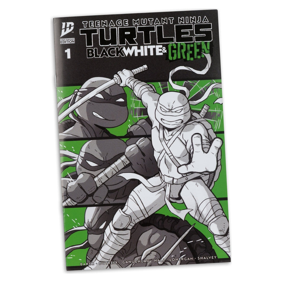 Produktbild Teenage Mutant Ninja Turtles Page Punchers actionfigur Leonardo (Black White & Green) (Red Platinum Edition) 13 cm