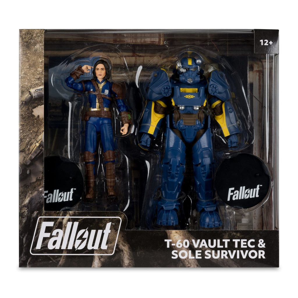 Produktbild Fallout 4 Statyer 2-pack T-60 Vault-Tec & Sole Survivor 18 cm