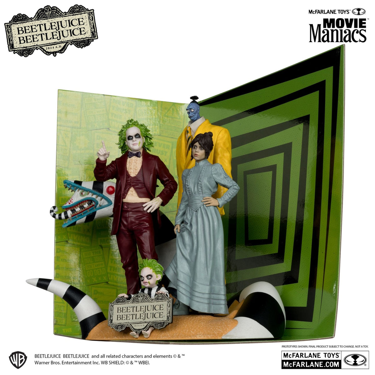 Produktbild Beetlejuice Beetlejuice Movie Maniacs PVC-statyer 4-pack 15 cm
