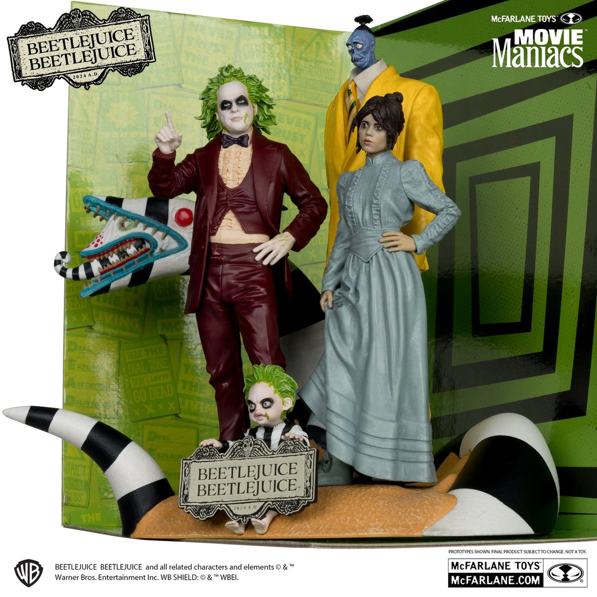 Produktbild Beetlejuice Beetlejuice Movie Maniacs PVC-statyer 4-pack 15 cm