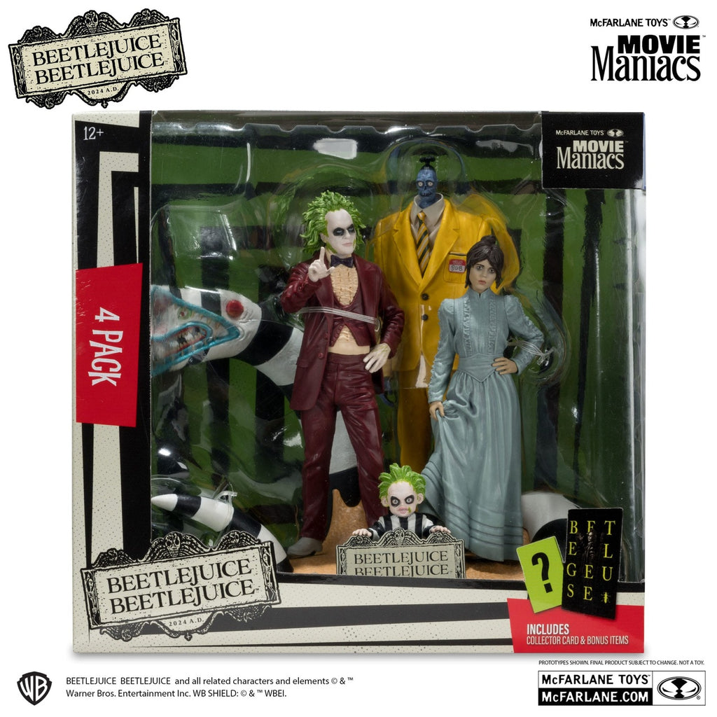 Produktbild Beetlejuice Beetlejuice Movie Maniacs PVC-statyer 4-pack 15 cm