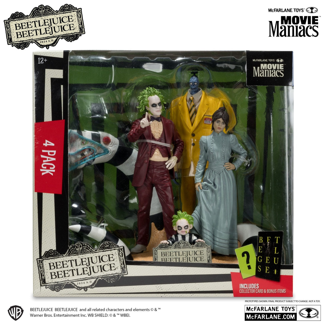 Produktbild Beetlejuice Beetlejuice Movie Maniacs PVC-statyer 4-pack 15 cm