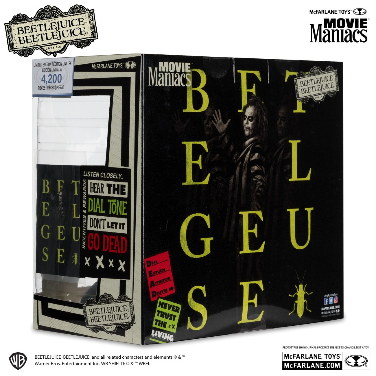 Produktbild Beetlejuice Beetlejuice Movie Maniacs PVC-statyer 4-pack 15 cm