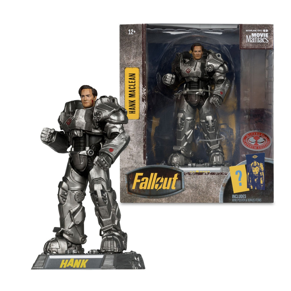 Produktbild Fallout Movie Maniacs actionfigur Hank Maclean (Säsong 2) (Red Platinum Edition) 17 cm