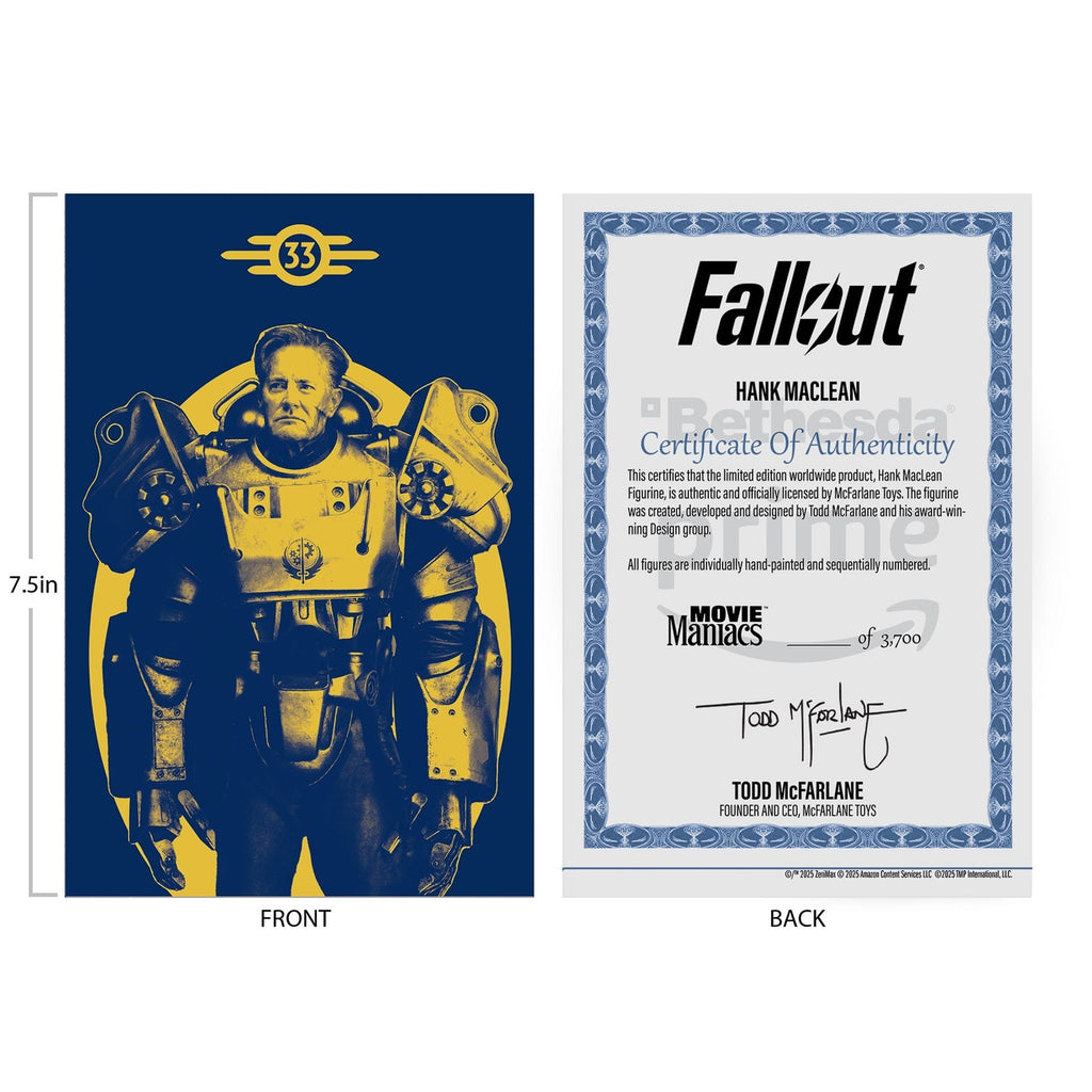 Produktbild Fallout Movie Maniacs actionfigur Hank Maclean (Säsong 2) (Red Platinum Edition) 17 cm