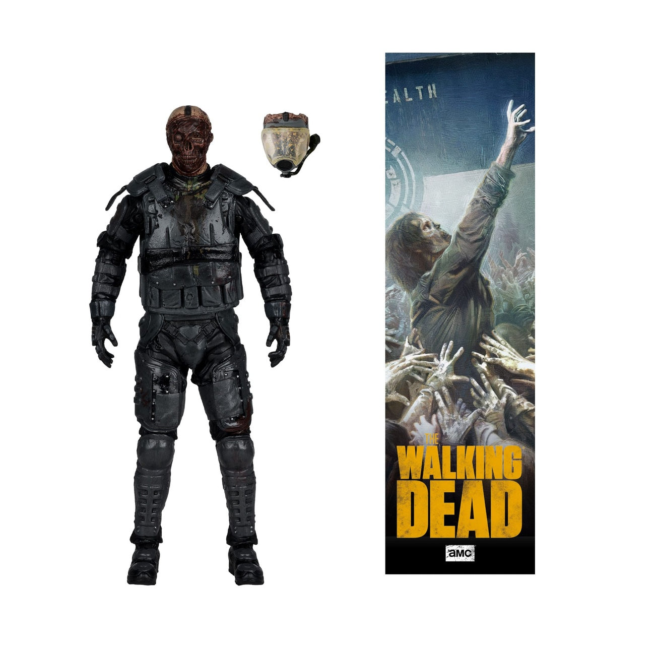 Produktbild The Walking Dead Actionfigur Gas Mask Zombie (Säsong 4) 13 cm