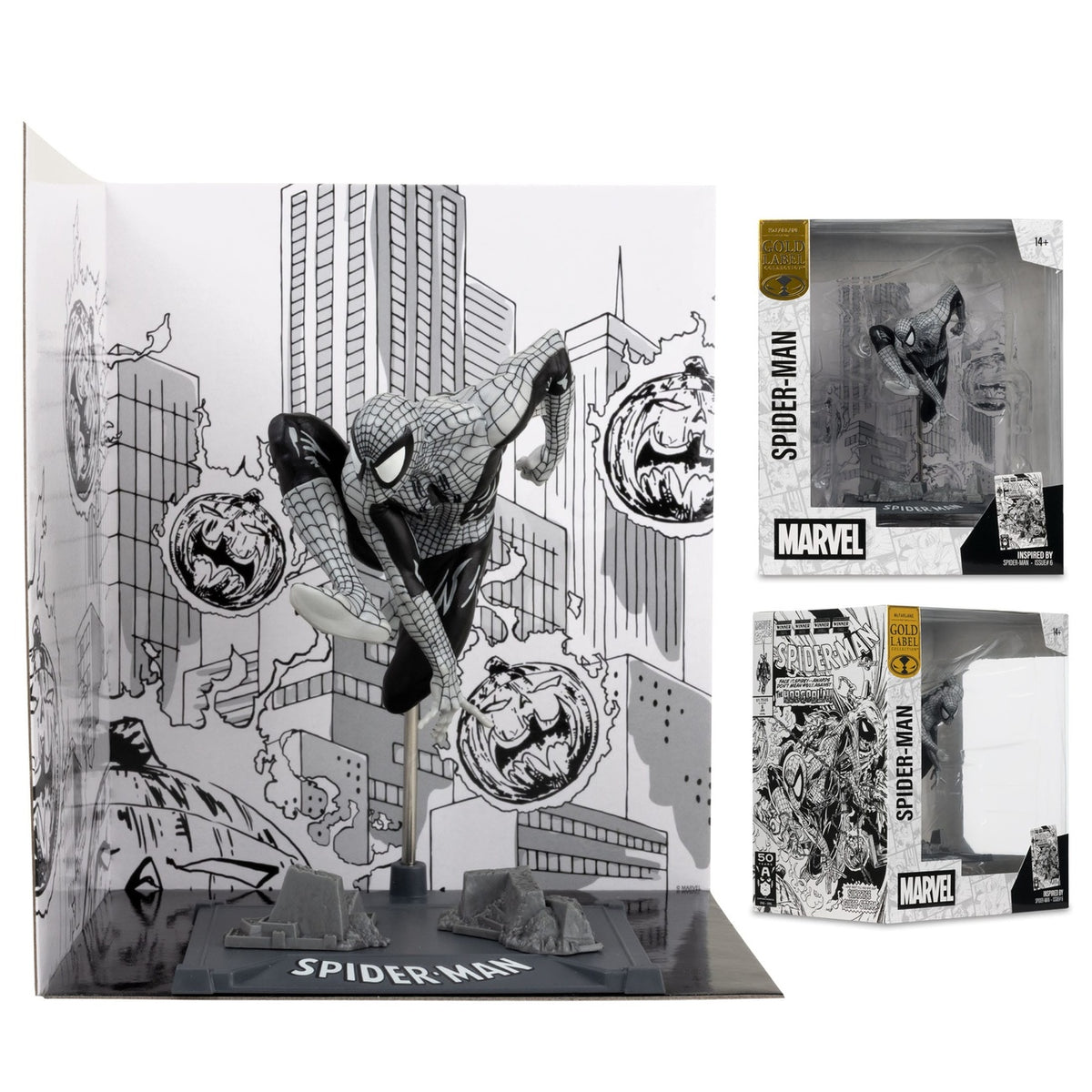 Produktbild Marvel Collection PVC-staty 1/10 Spider-Man (Spider-Man nr 6) (Line Art) (Gold Label) 10 cm