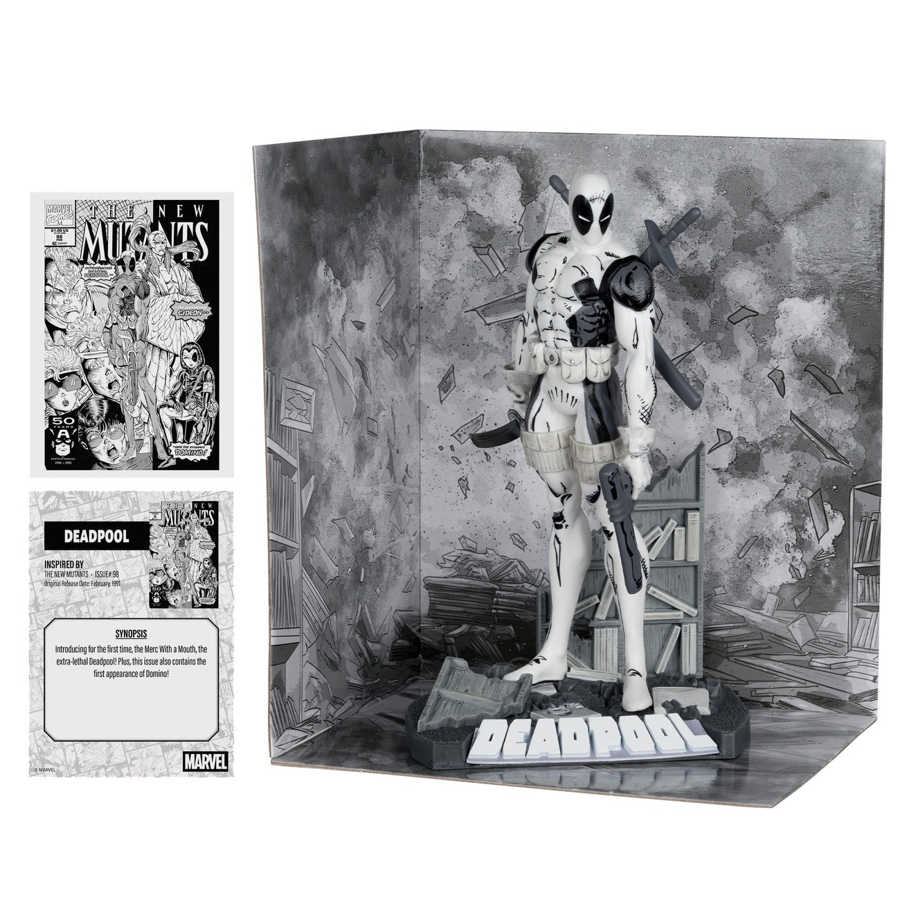 Produktbild Marvel Collection PVC-staty 1/10 Deadpool (The New Mutants #98) (Line Art) (Gold Label) 17 cm