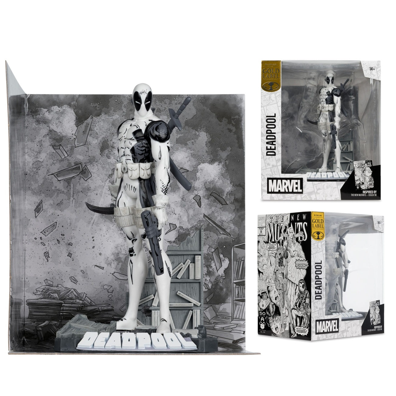 Produktbild Marvel Collection PVC-staty 1/10 Deadpool (The New Mutants #98) (Line Art) (Gold Label) 17 cm
