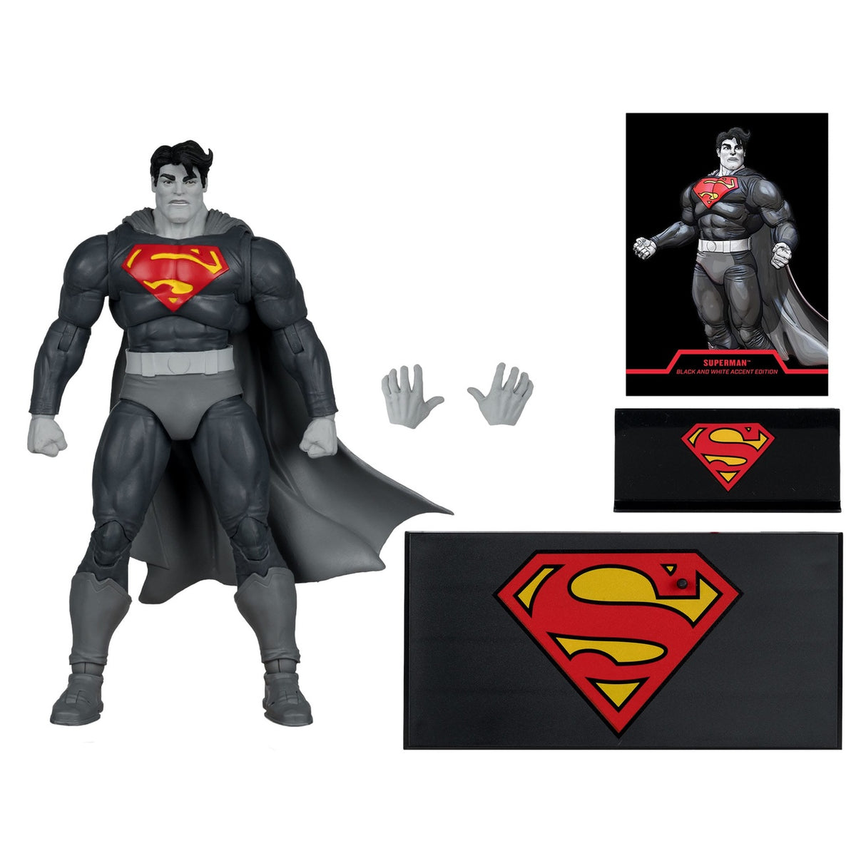 Produktbild DC Multiverse Actionfigur Superman (The Dark Knight Returns) (Black & White Accent Edition) (Gold Label) 18 cm