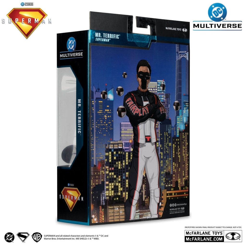 Produktbild Superman (2025) DC Multiverse Deluxe Theatrical Edition actionfigur Mr. Terrific (Red Platinum Edition) 18 cm