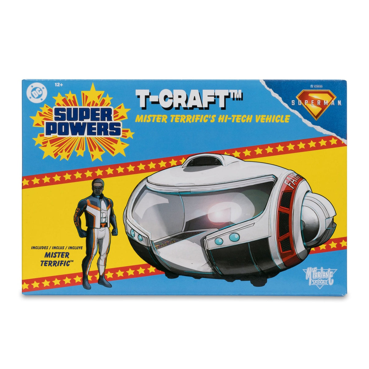 Produktbild Superman (2025) DC Direct Super Powers actionfigur med fordon Mr. Terrific & T-Craft
