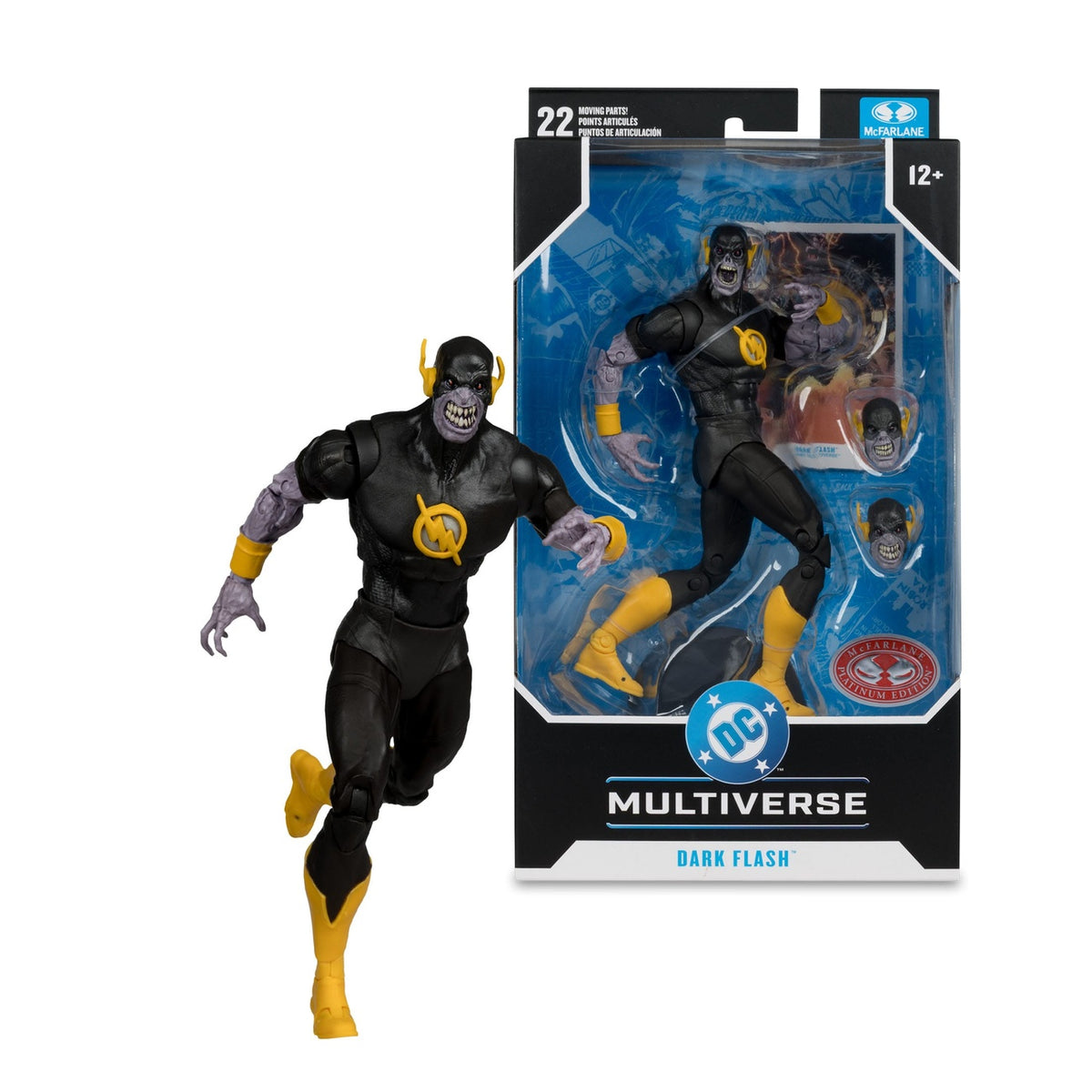Produktbild DC Comics DC Multiverse actionfigur Dark Flash (Dark Multiverse) (Red Platinum Edition) 18 cm