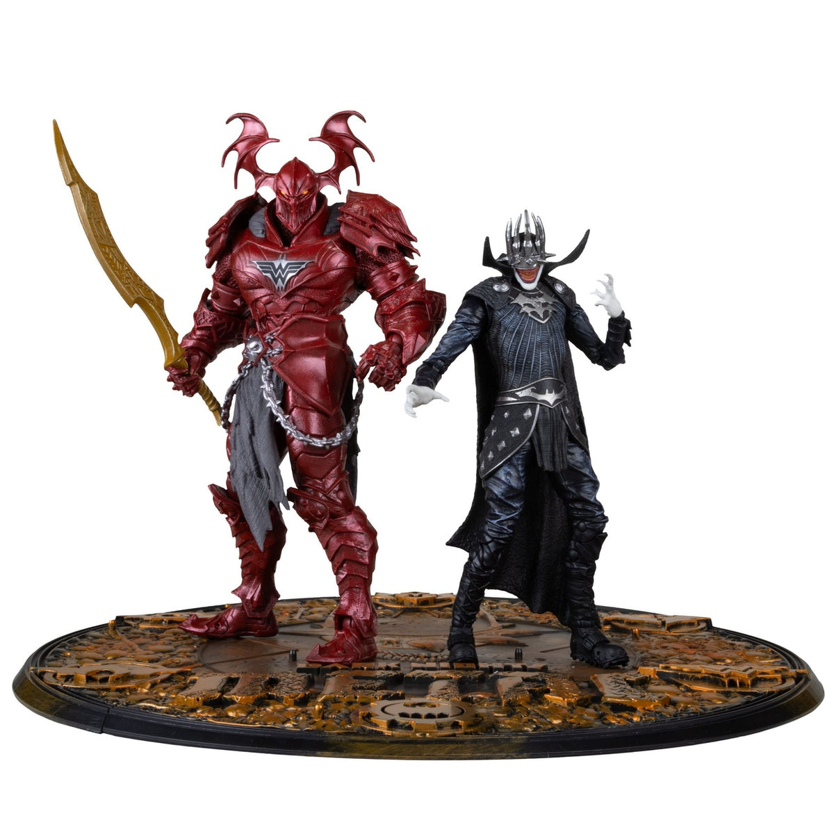 Produktbild DC Multiverse McFarlane Collector Edition Actionfigurer 2-pack nr 04 Batman Who Laughs (Knight Armor) & Merciless (Dark)