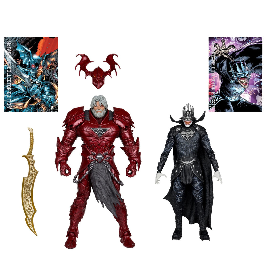 Produktbild DC Multiverse McFarlane Collector Edition Actionfigurer 2-pack nr 04 Batman Who Laughs (Knight Armor) & Merciless (Dark)