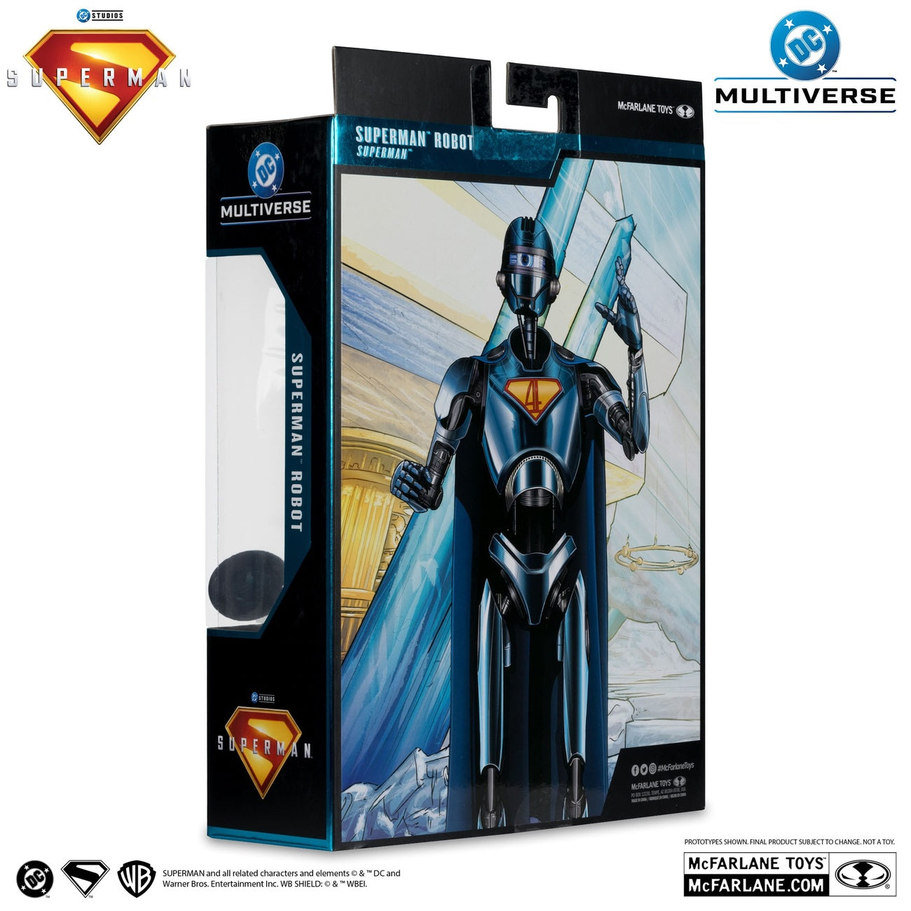 Produktbild Superman (2025) DC Multiverse deluxe actionfigur Superman Robot (Red Platinum Edition) 18 cm