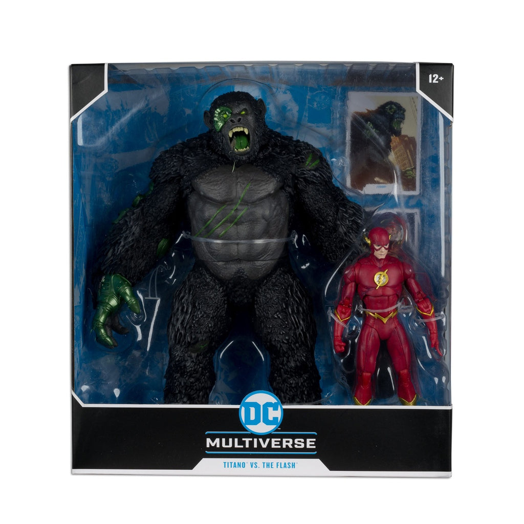 Produktbild DC Multiverse actionfigurer 2-pack Flash vs. Titano 18 cm