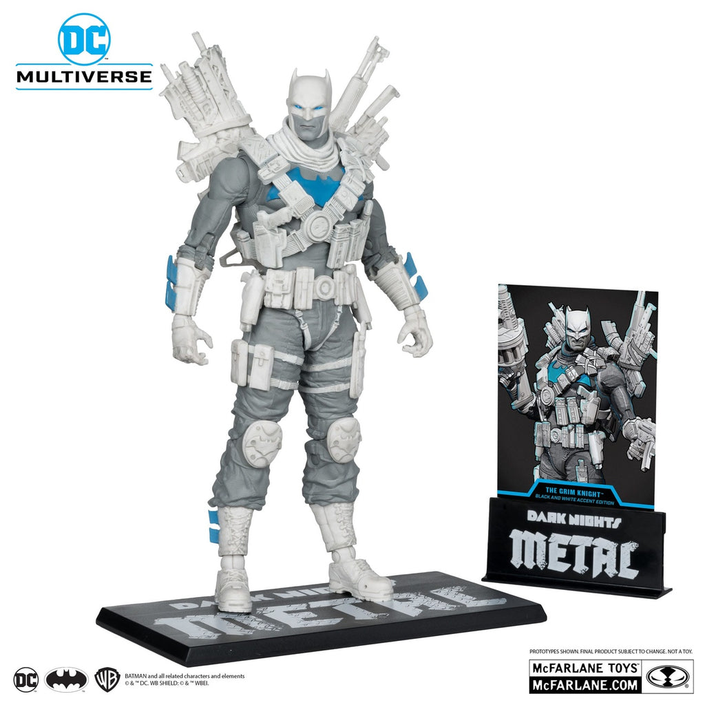 Produktbild DC Multiverse Actionfigur The Grim Knight (Dark Nights: Metal) (Black & White Accent Edition) (Gold Label) 18 cm