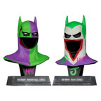 Produktbild Batman DC Direct Mini-replika 1/3 2-pack Batmanmasker Hush & Knightfall (Jokerized) (Gold Label) 18 cm