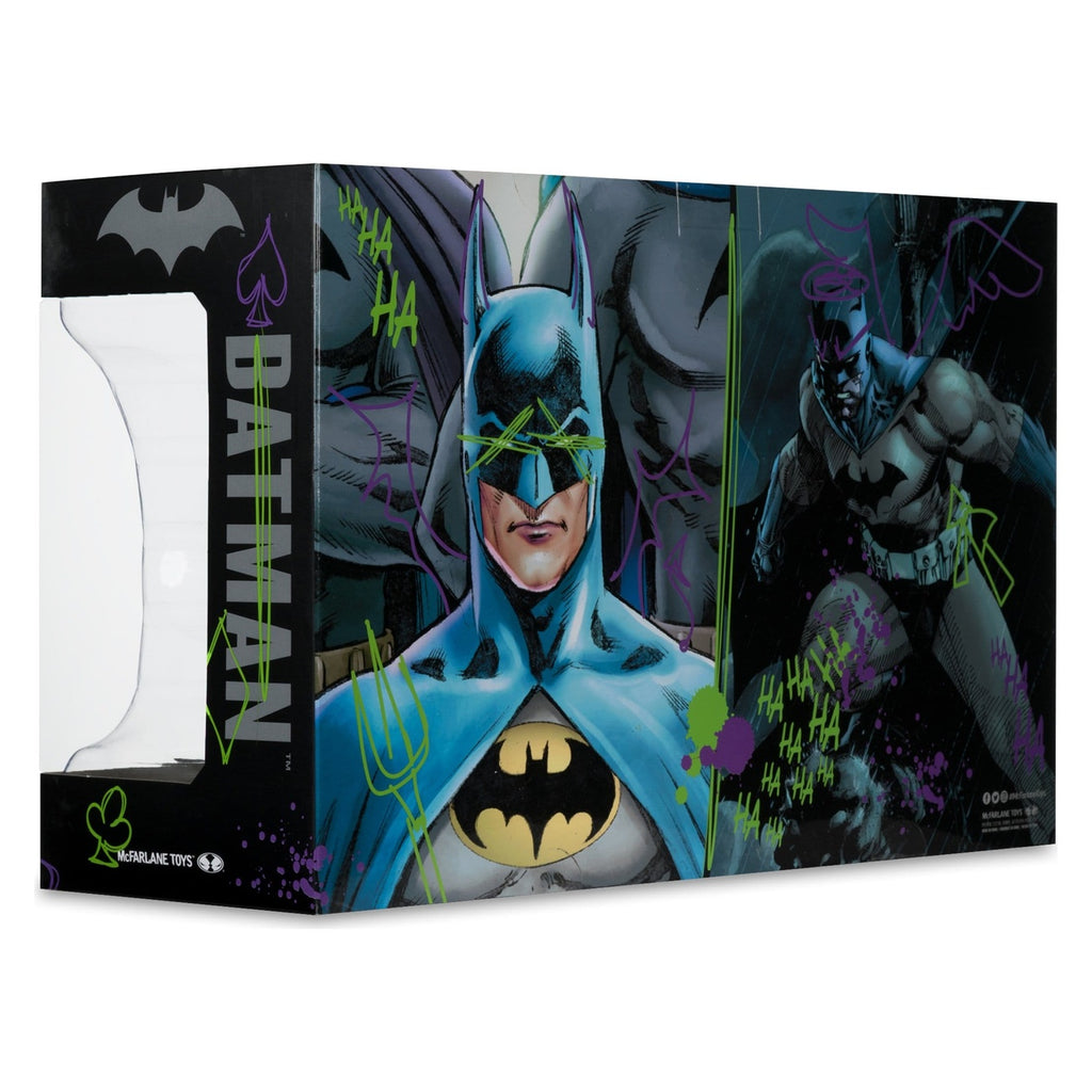 Produktbild Batman DC Direct Mini-replika 1/3 2-pack Batmanmasker Hush & Knightfall (Jokerized) (Gold Label) 18 cm