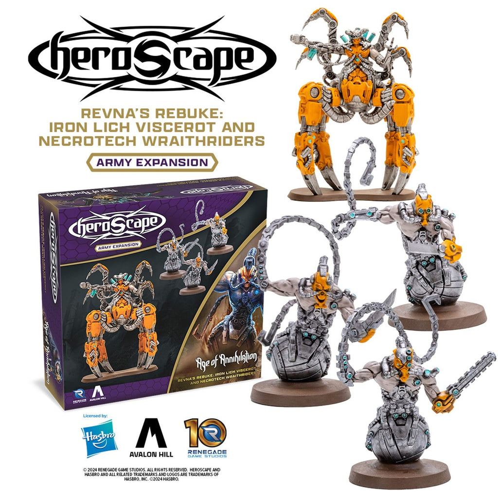 Produktbild Heroscape Expansion Revna's Rebuke: Iron Lich Viscerot and Necrotech Wraithriders Army *Engelsk version*